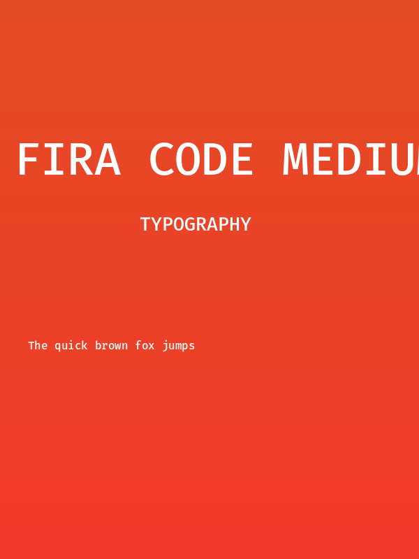 Fira Code Medium Poster