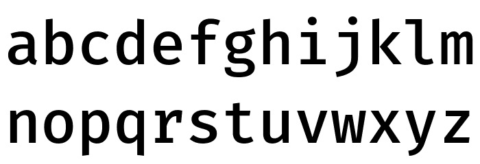 Fira Code Medium Font LOWERCASE