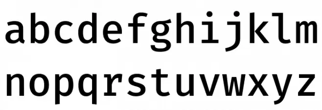 Fira Code Medium 字体 小写