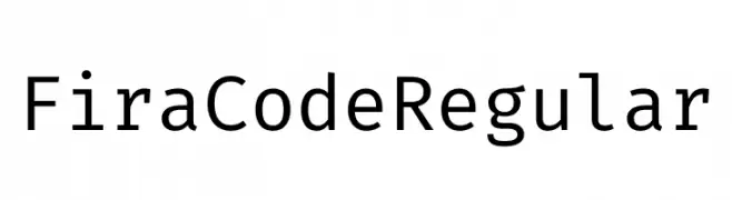 Fira Code Regular  font caratteri gratis
