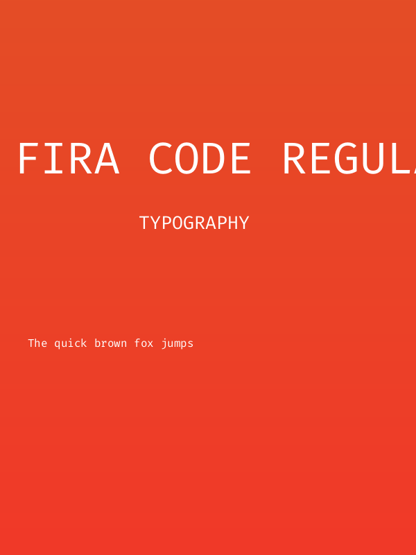 Fira Code Regular Poster