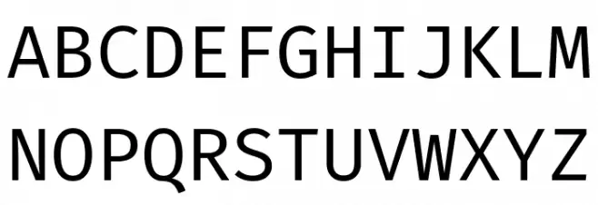 Fira Code Regular Шрифта ВЕРХНИЙ