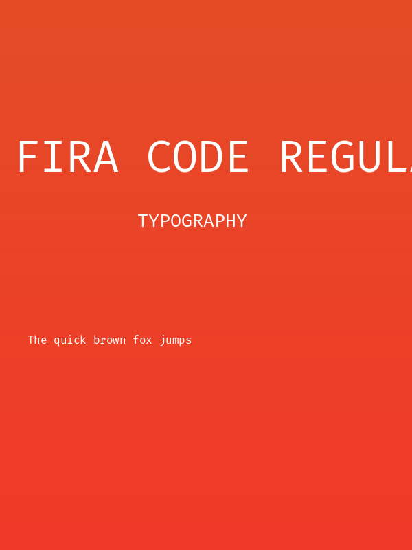 Fira Code Regular Poster