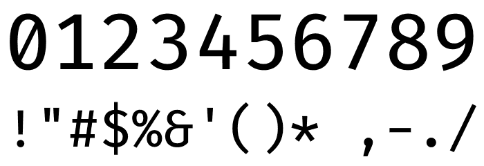 Fira Code Retina Font OTHER CHARS