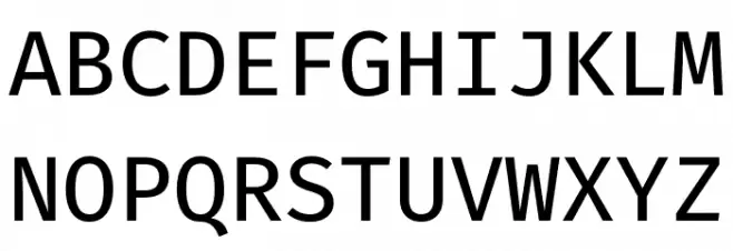 Fira Code Retina フォント 大文字