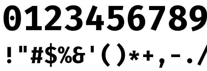 Fira Mono Bold Font OTHER CHARS