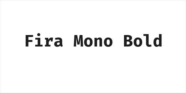 Fira Mono Bold Logo
