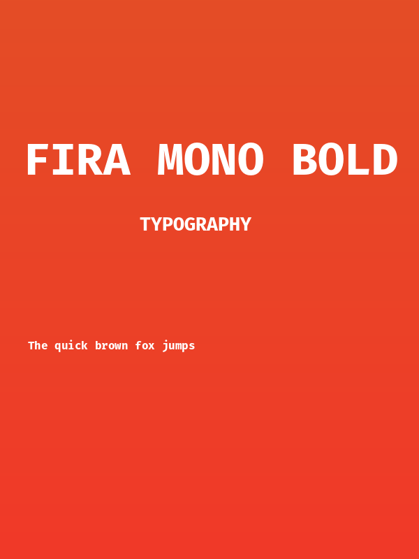 Fira Mono Bold Poster