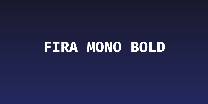 Fira Mono Bold Social Header