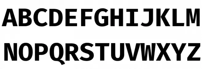 Fira Mono Bold Шрифта ВЕРХНИЙ