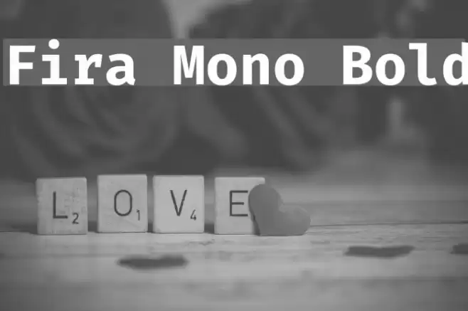 Fira Mono Bold Font examples