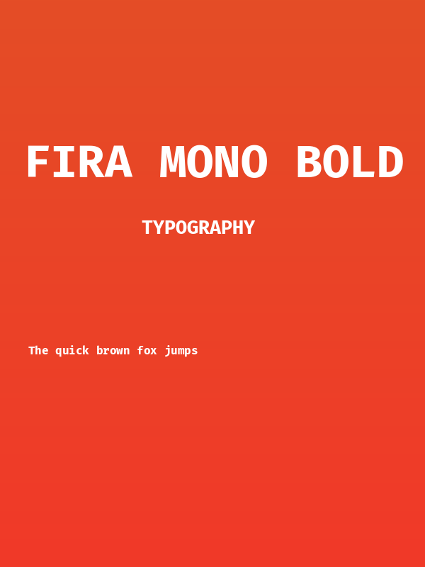 Fira Mono Bold Poster