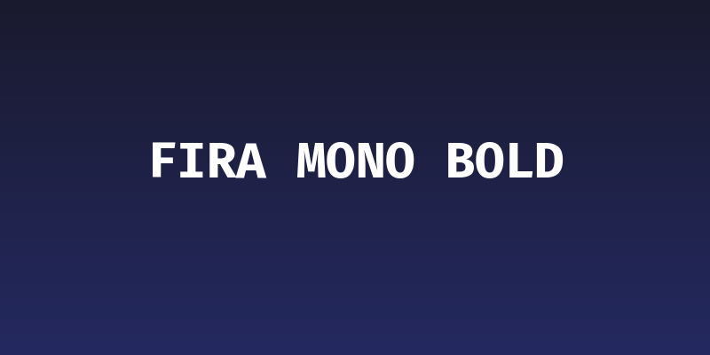 Fira Mono Bold Social Header