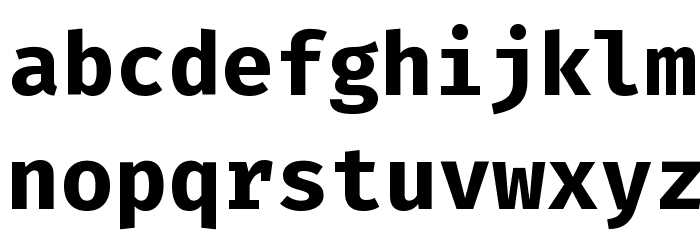 Fira Mono Bold Font LOWERCASE