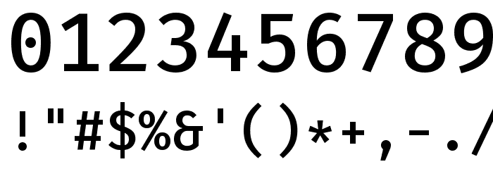 Fira Mono Medium Font OTHER CHARS