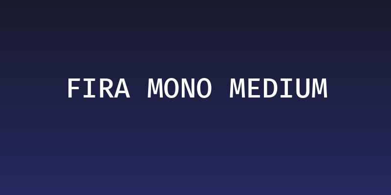 Fira Mono Medium Social Header