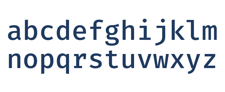Fira Mono Medium Lowercase