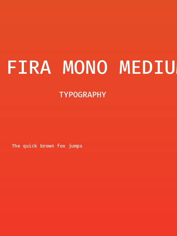 Fira Mono Medium Poster