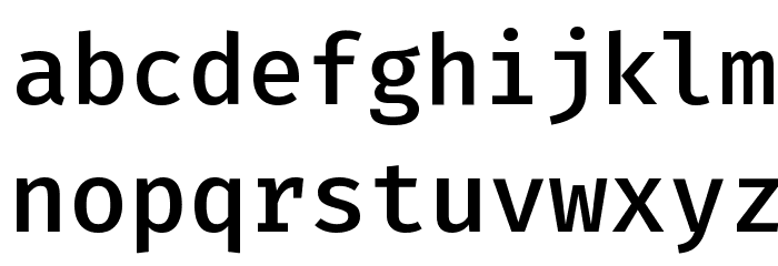 Fira Mono Medium Font LOWERCASE
