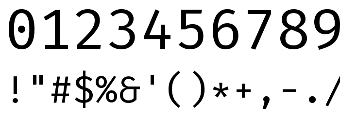 Fira Mono Regular Font OTHER CHARS