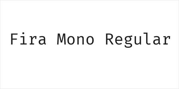 Fira Mono Regular Logo