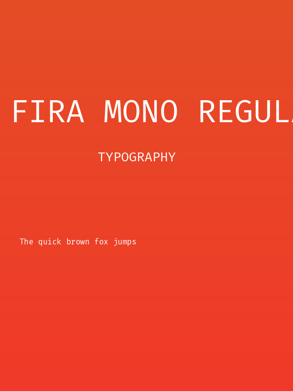 Fira Mono Regular Poster