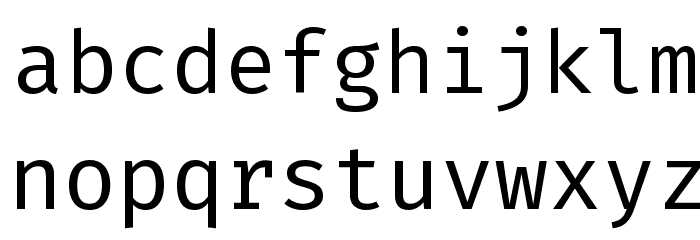 Fira Mono Regular Font LOWERCASE