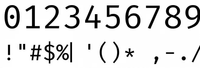 Fira Mono Font OTHER CHARS