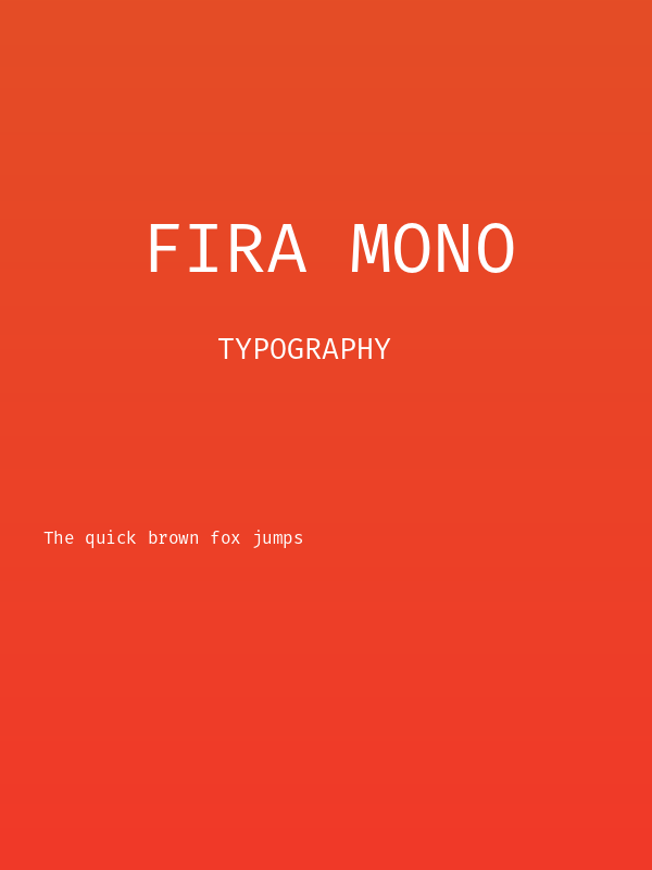 Fira Mono Poster