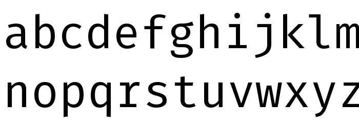 Fira Mono Font LOWERCASE