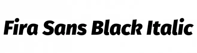 Fira Sans Black Italic  フリーフォントのダウンロード