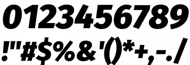 Fira Sans Black Italic Font OTHER CHARS