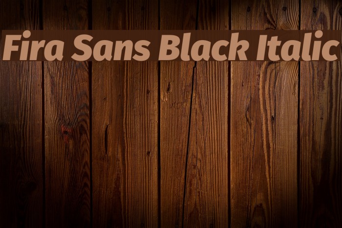 Fira Sans Black Italic Font examples