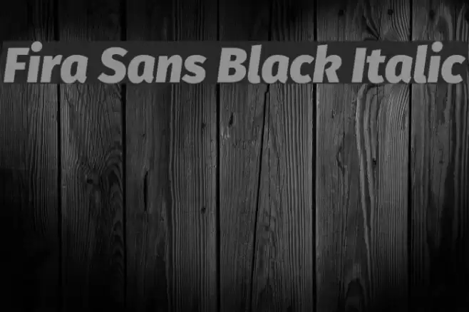 Fira Sans Black Italic Font examples