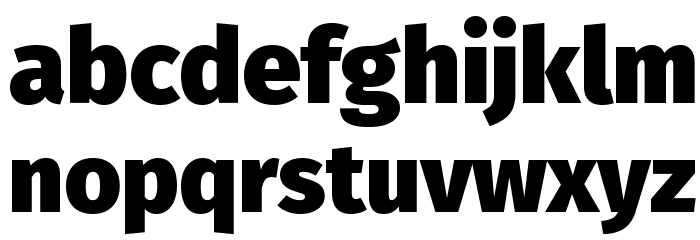 Fira Sans Black Font LOWERCASE