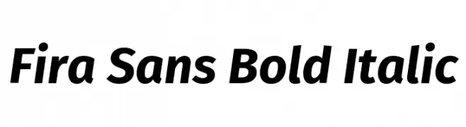 Fira Sans Bold Italic  フリーフォントのダウンロード