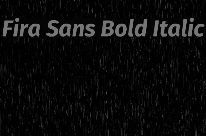 Fira Sans Bold Italic Font examples