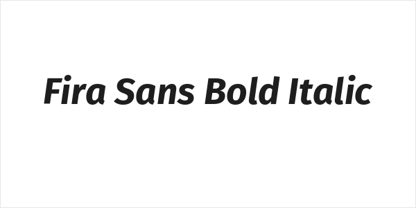 Fira Sans Bold Italic Logo