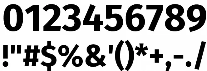 Fira Sans Bold Font OTHER CHARS