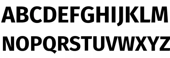 Fira Sans Bold Caratteri MAIUSCOLE