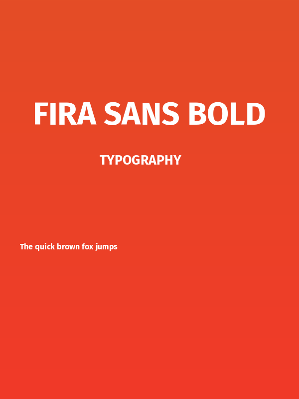 Fira Sans Bold Poster