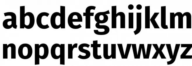 Fira Sans Bold Caratteri MINUSCOLO