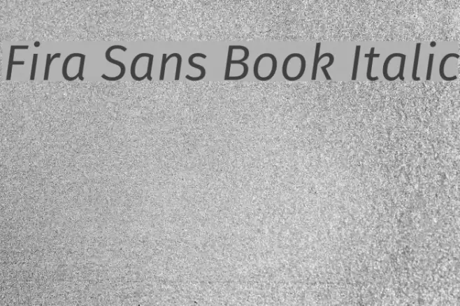 Fira Sans Book Italic Fonte examples