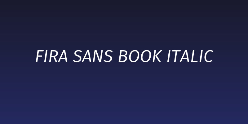 Fira Sans Book Italic Social Header