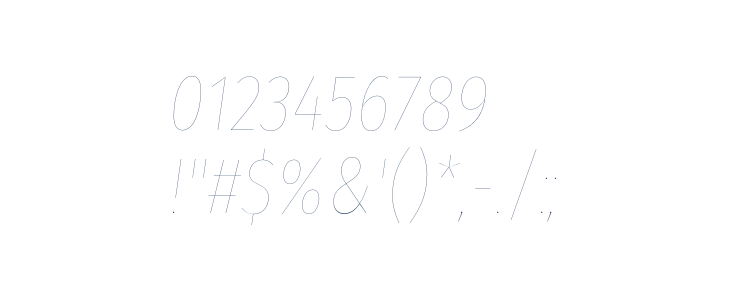 Fira Sans Compressed Four Italic Other Characters