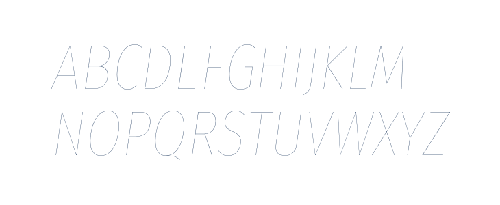 Fira Sans Compressed Four Italic Uppercase