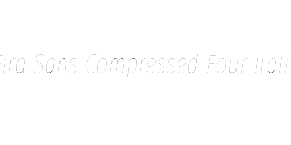 Fira Sans Compressed Four Italic Logo