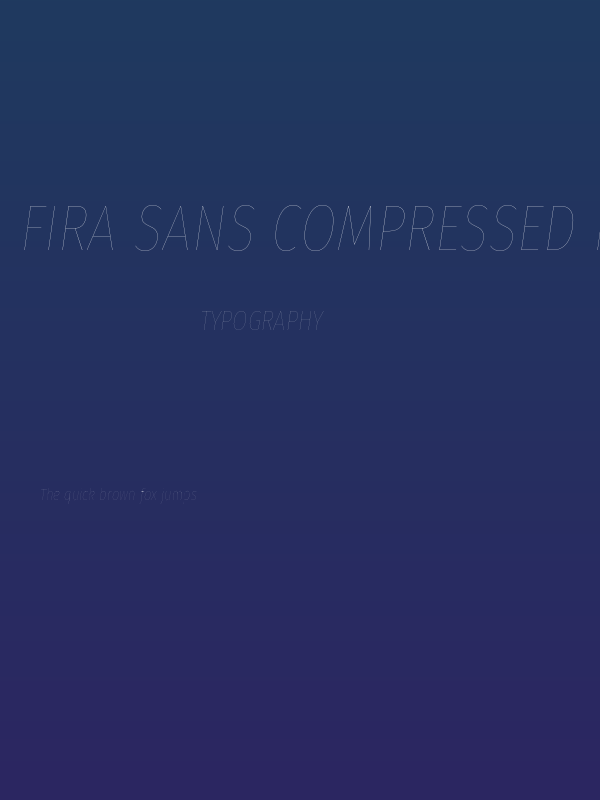 Fira Sans Compressed Four Italic Poster