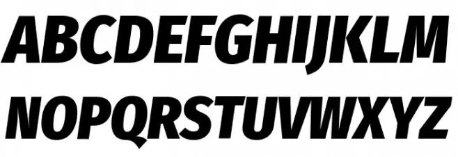 Fira Sans Condensed Black Italic Шрифта ВЕРХНИЙ