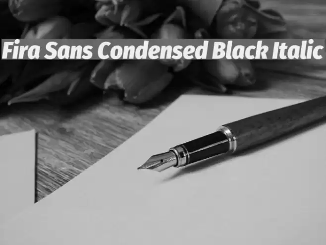 Fira Sans Condensed Black Italic Font examples